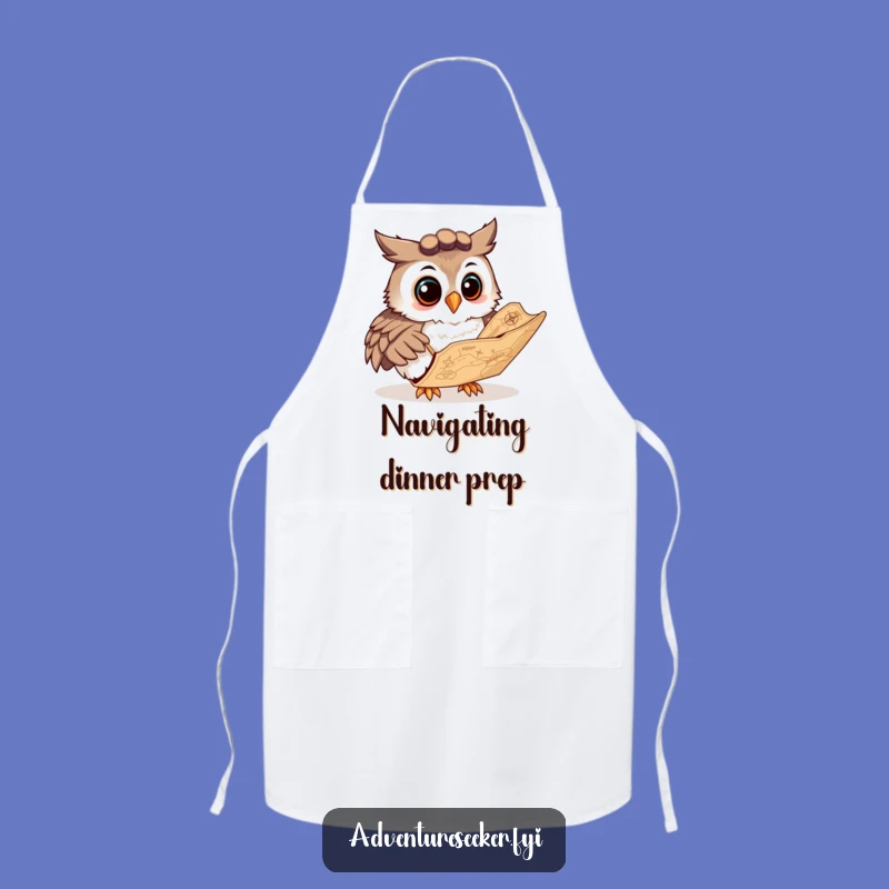 Funny Owl Navigator Apron: Wise Cook Character, Hilarious Kitchen Gift