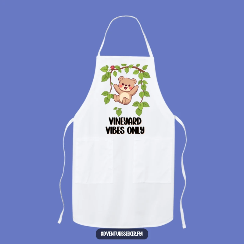 Funny Bear Swinging Vine Apron - Kitchen Fun, Great Funny Gift