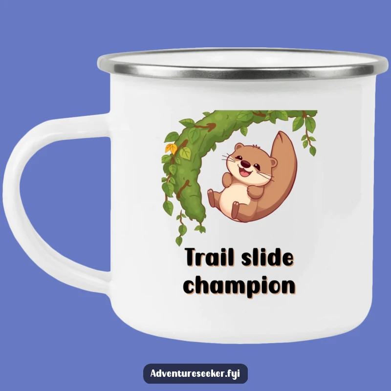 Funny Otter Vine Slide Camping Mug: Adventure & Giggles!