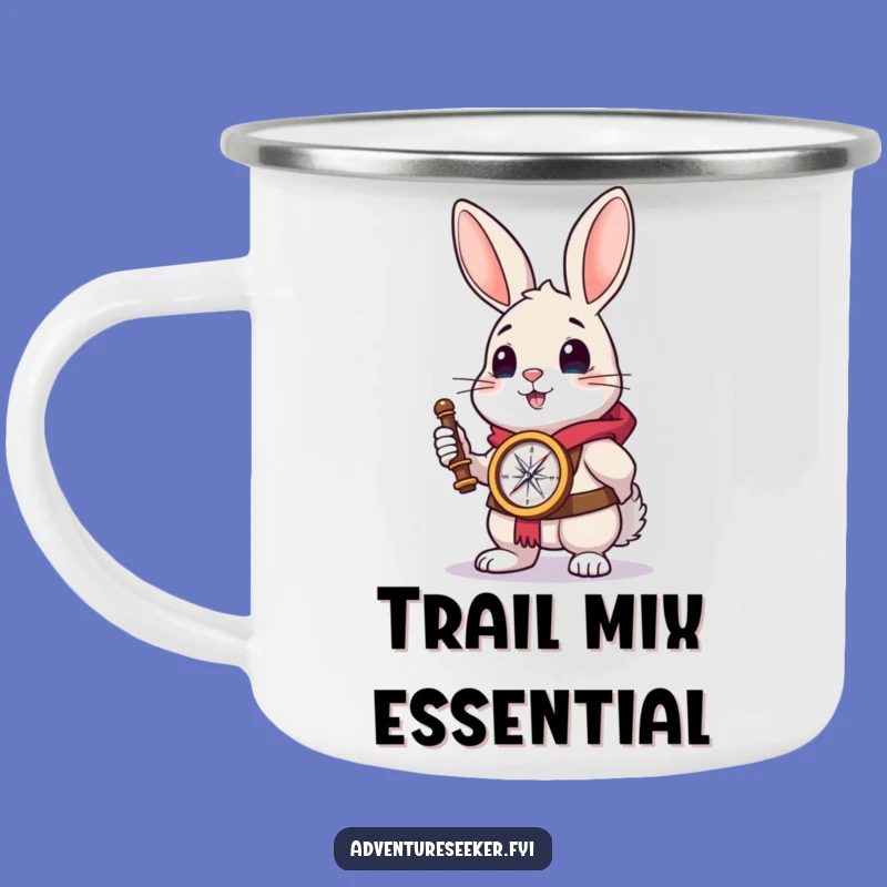 Funny Rabbit Explorer Camping Mug - Brave Drinkware for Trails, Perfect Funny Gift