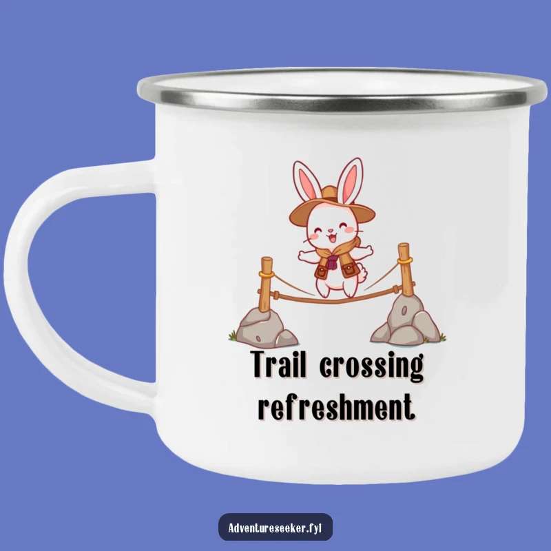 Enjoy your trailside beverage with this funny rabbit scout camping mug. Built for adventure and courageous sips.