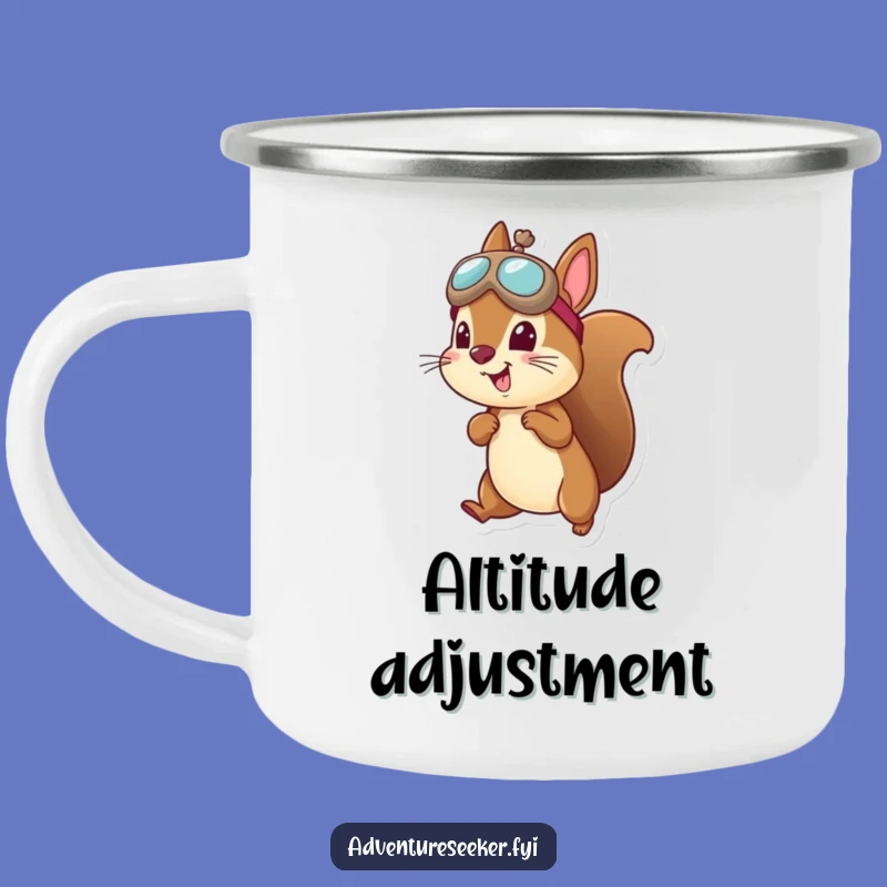 Funny Squirrel Aviator Camping Mug - Cheerful Drinkware for Adventures, Perfect Funny Gift
