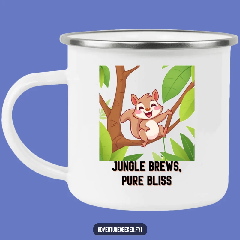 Funny Squirrel Jungle Vine Campfire Mug: Sip with Wild Delight