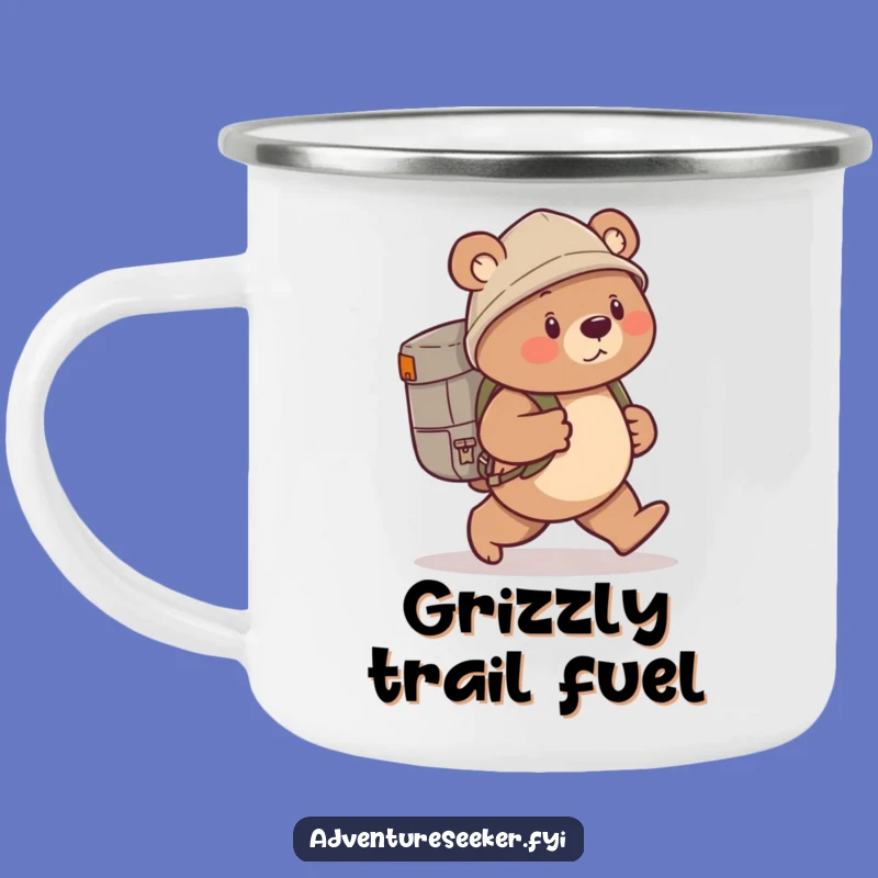 Funny Bear Explorer Camping Mug - Durable Adventure Drinkware, Perfect Funny Gift