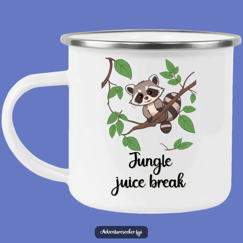 Funny Raccoon Acrobat Camping Mug - Resourceful Drinkware for Trails, Perfect Funny Gift