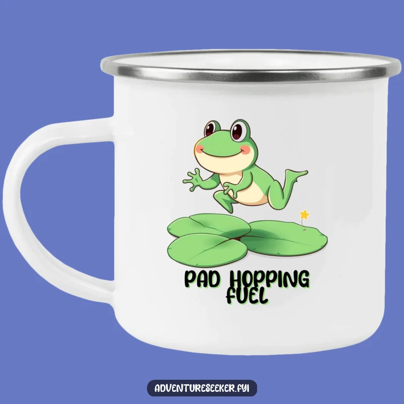 Funny Frog Leap Camping Mug: Adventure Fuel for Pond Hoppers, Great Gift