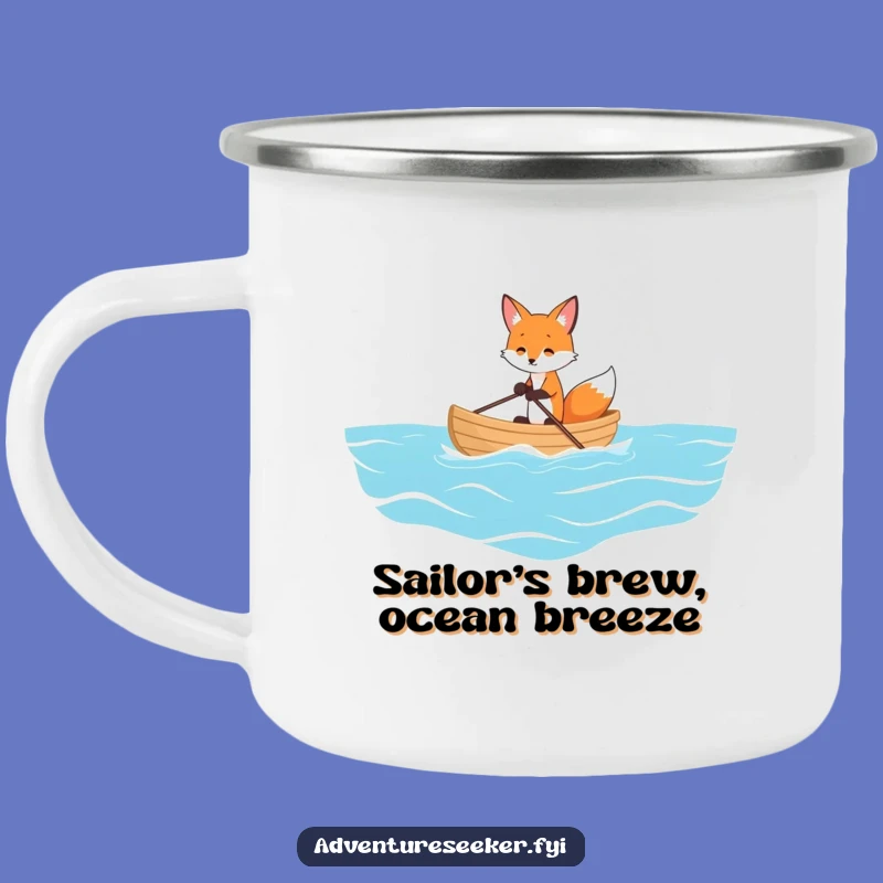 Funny Fox Ocean Voyage Campfire Mug: Sip Your Sea Brew