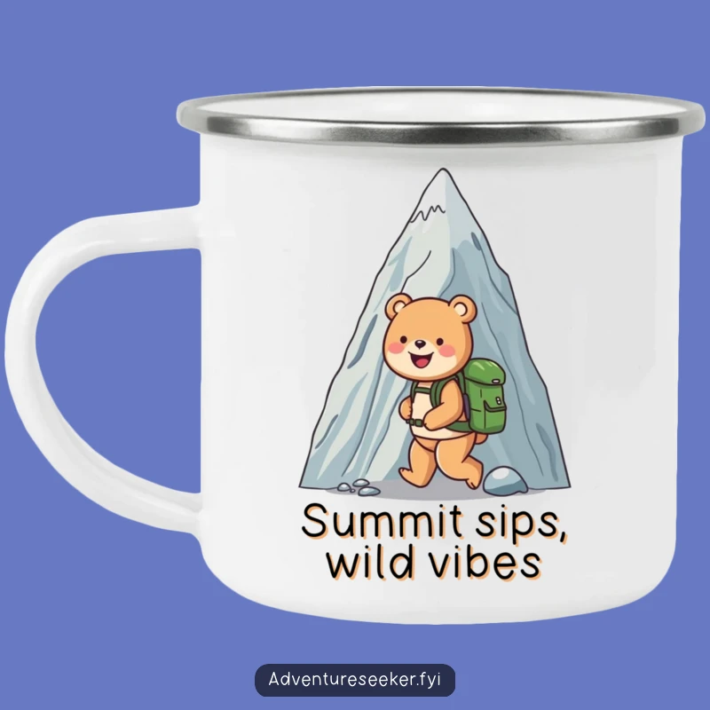 Funny Bear Mountain Campfire Mug: Adventure Fuel for Outdoors