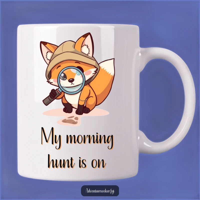 Funny Fox Explorer Mug: Brave Detective Gift for Curious Minds