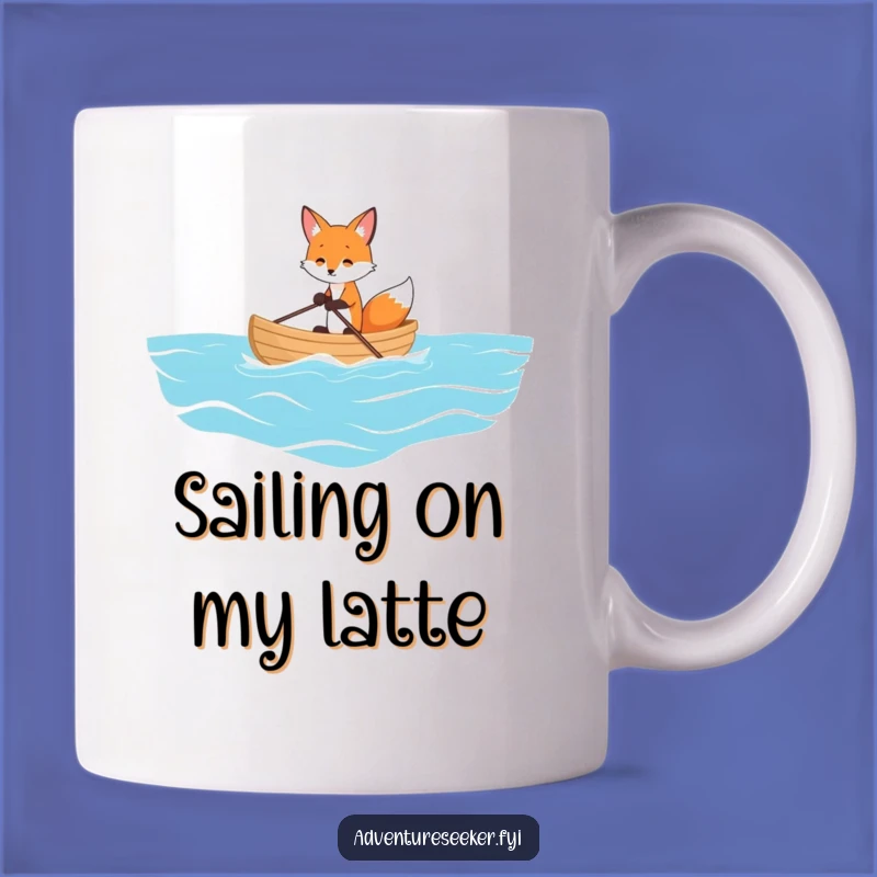Funny Fox Tiny Boat Mug: Adventure & Humor Gift for Explorers