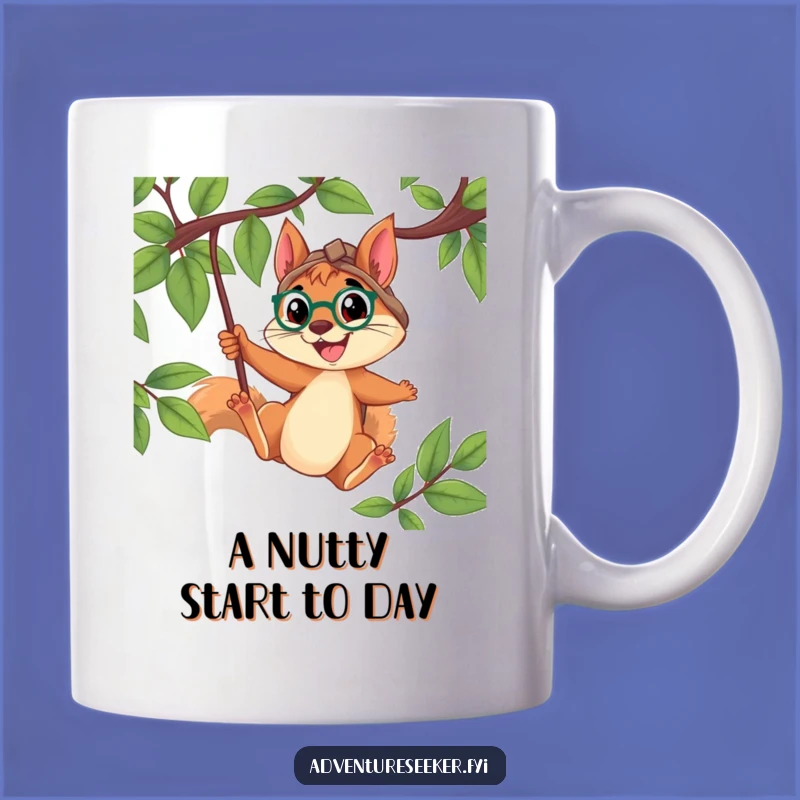 Funny Squirrel Explorer Mug: Determined Swinger Gift for Energetic Souls