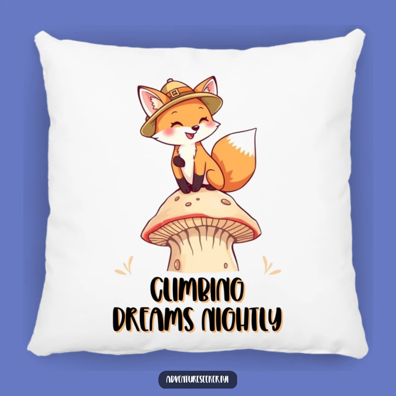 Cozy Funny Fox Pith Helmet Pillow, Fantasy Accent Decor, Sweet Funny Gift