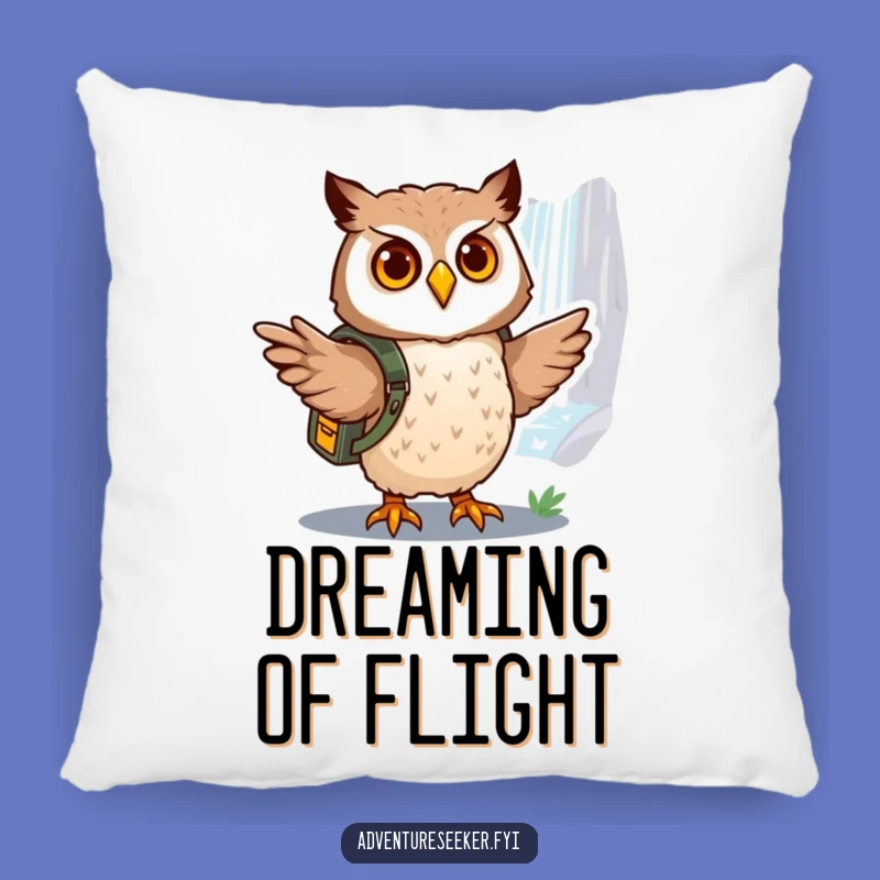 Funny Owl Explorer Pillow: Cozy Comfort for Brave Journeys, Great Funny Gift