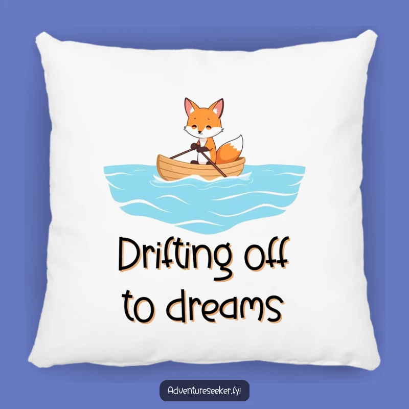 Funny Fox Ocean Voyage Pillow: Cozy Comfort with Nautical Charm