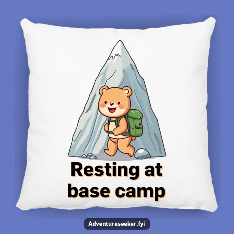 Funny Bear Mountain Pillow: Cozy Comfort with a Hilarious Adventure