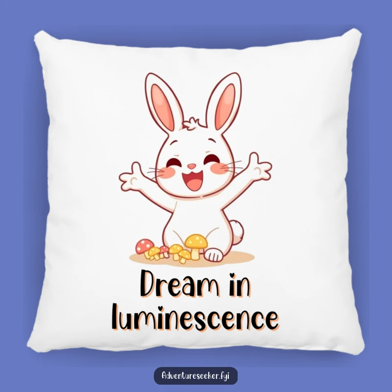 Funny Bunny Mushroom Pillow: Cozy Comfort with Cheerful Mushroom Discovery, Great Funny Gift