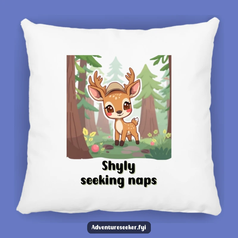 Funny Deer Scout Pillow: Cozy Comfort for Shy Observers