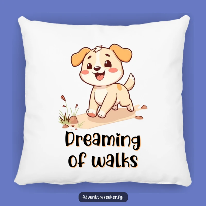 Funny Happy Dog Pillow: Cozy Trail Comfort, Perfect Funny Gift for Dog Naps!