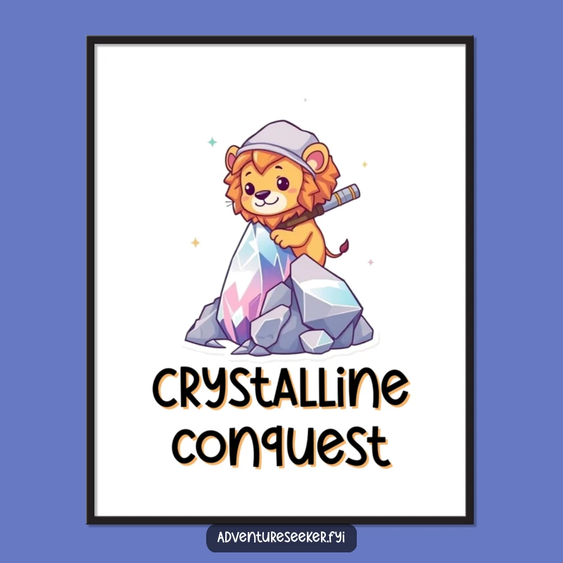 Download and display this funny lion explorer digital print for instant adventure and amusement. Perfect for any wall.