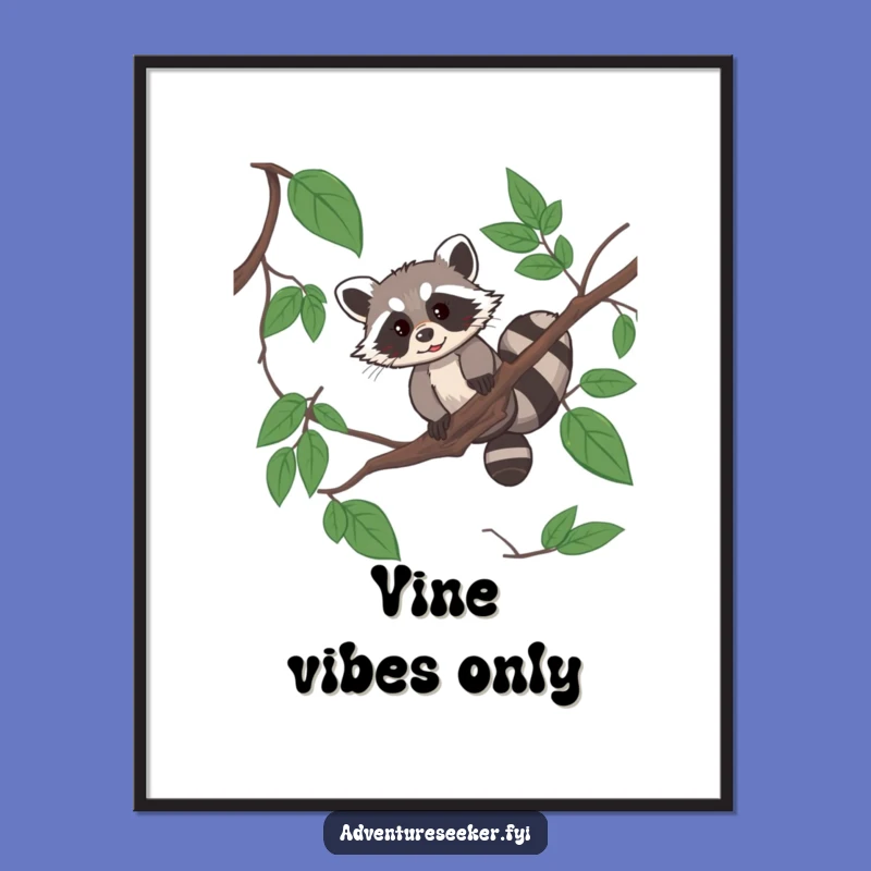 Funny Raccoon Acrobat Digital Art - Instant Resourceful Decor, Perfect Funny Gift Download