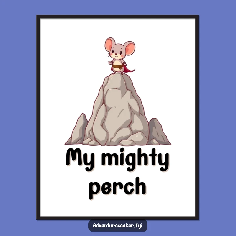 Funny Brave Mouse Rock Digital Art: Instant Inspirational Decor!