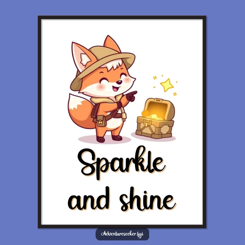 Instantly add a spark of adventure to your walls with this funny fox explorer digital art. Perfect for inspiring grand discoveries.