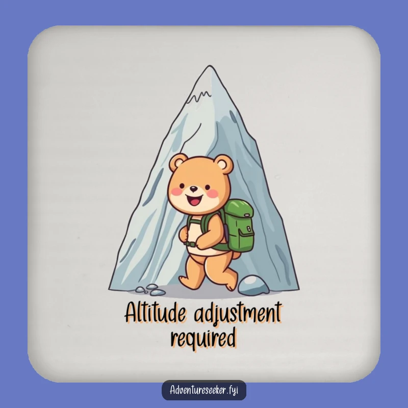 Funny Bear Mountain Coaster Set: Protect Surfaces with Humor
