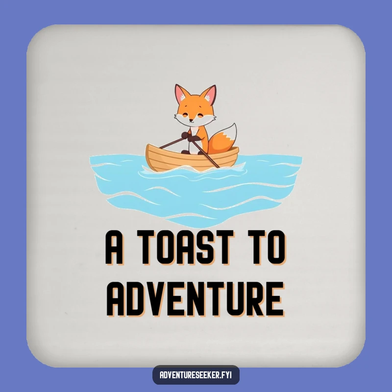 Funny Fox Ocean Voyage Coasters: Protect Surfaces with Nautical Fun