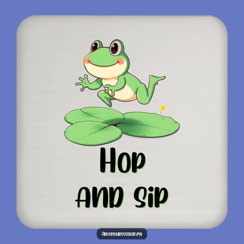 Funny Frog Leap Coaster: Protect Surfaces with Pond Charm, Perfect Gift!
