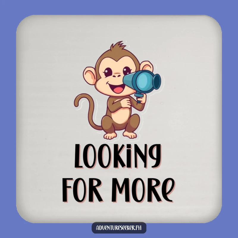 Funny Monkey Drink Coaster: Protect Surfaces with Humorous Explorer Charm