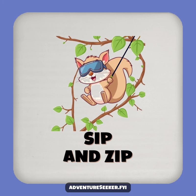Funny Squirrel Zip Line Coaster Set, Protect Surfaces with Adventure, Unique Funny Gift