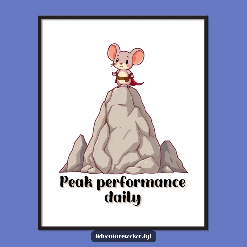Funny Brave Mouse Rock Poster: Inspirational Wall Art!