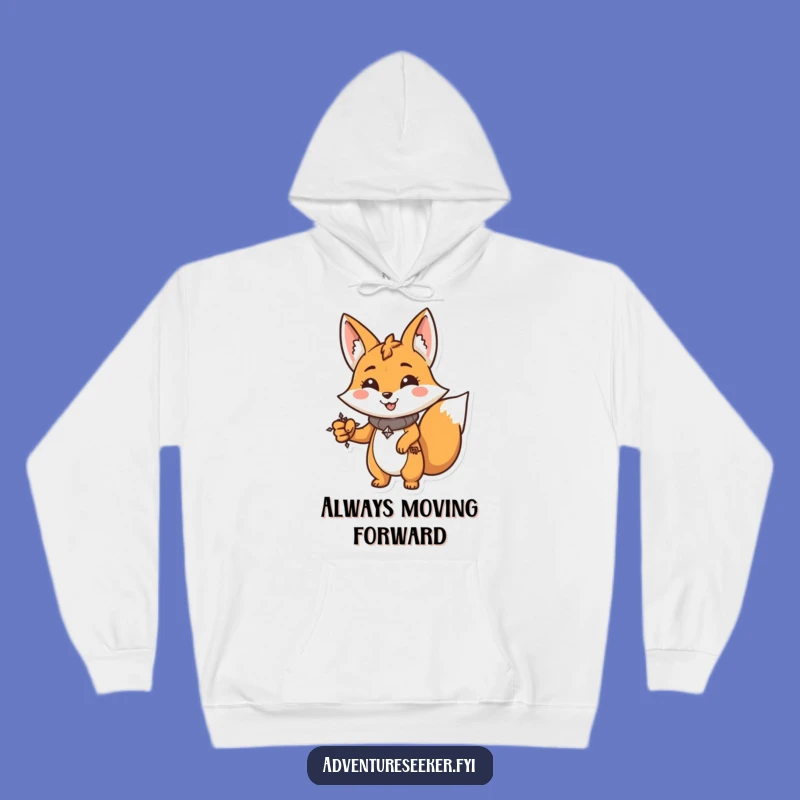 Funny Fox Determination Hoodie: Confident Character With Compass, Ultimate Funny Gift