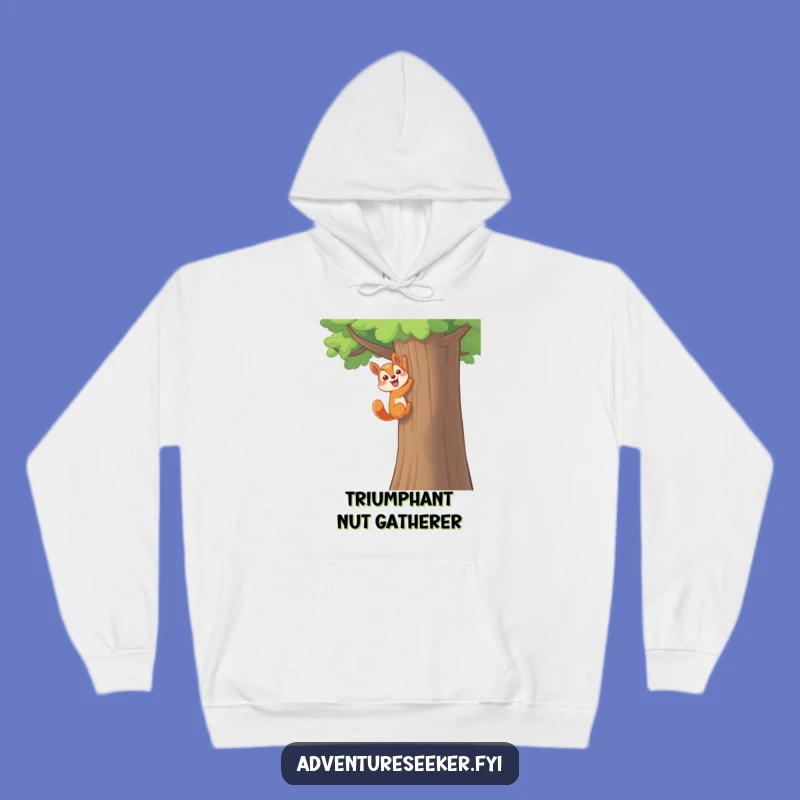 Funny Squirrel Ascent Hoodie: Cozy Climber Character, Wonderful Funny Gift
