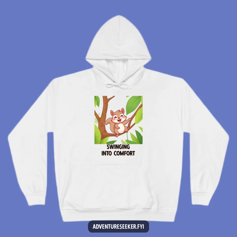 Funny Squirrel Jungle Vine Hoodie: Cozy & Comical Woodland Wear
