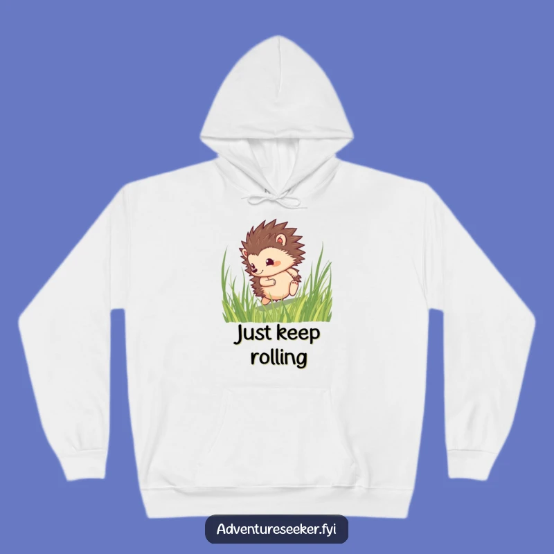 Funny Hedgehog Adventure Hoodie: Cozy Bravery & Hilarious Comfort, a Perfect Gift