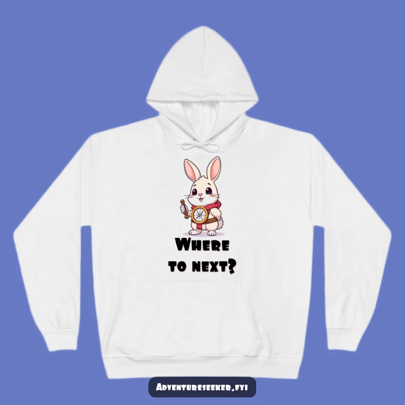 Funny Rabbit Explorer Hoodie - Cozy Brave Adventure Wear, Perfect Funny Gift