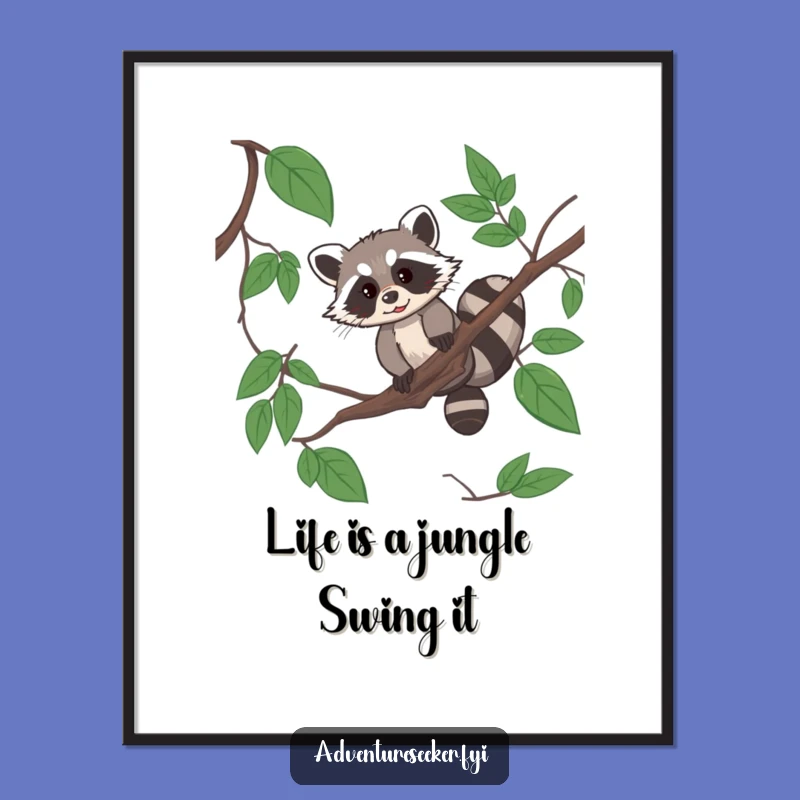 Funny Free Printable Raccoon Wall Art - Downloadable DIY Decor for Clever Spaces