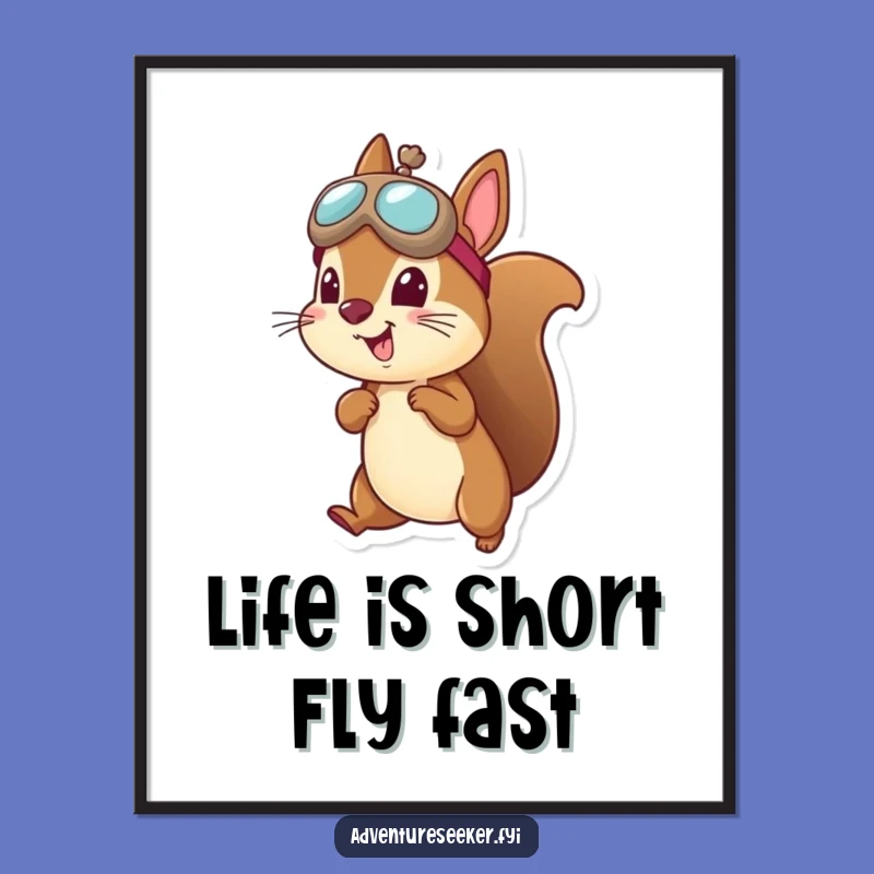 Funny Free Printable Squirrel Pilot Wall Art - Downloadable DIY Decor for Dreamers