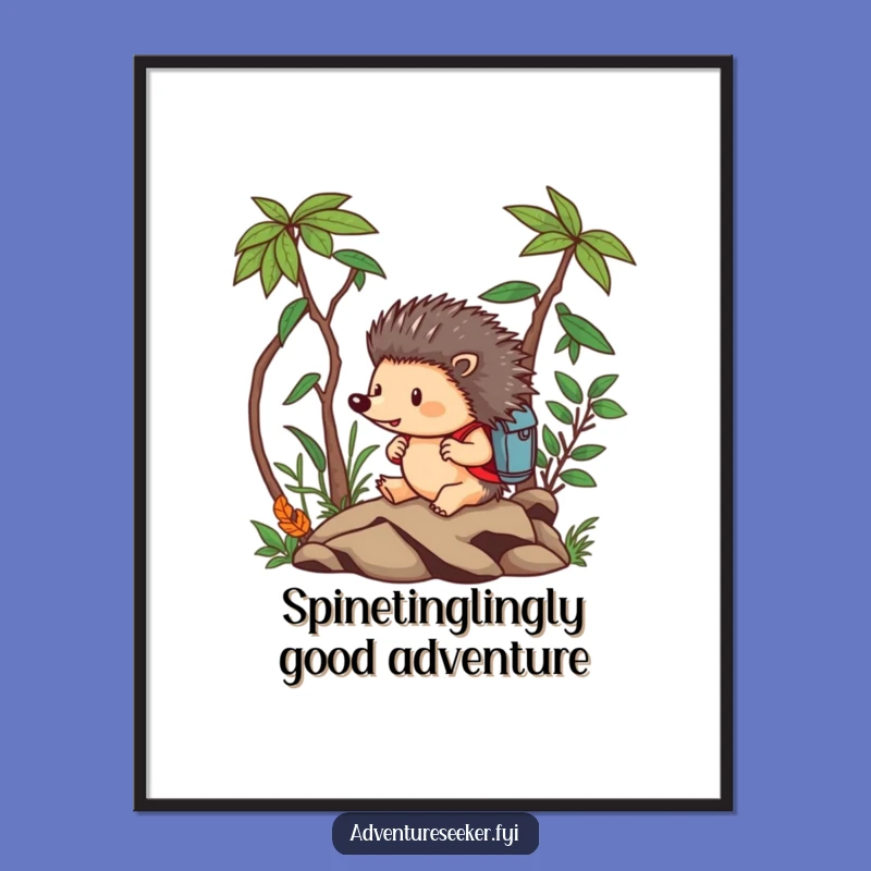 Free Printable Hedgehog Wall Art: Funny Jungle Design, Downloadable DIY Decor for Adventurous Spaces