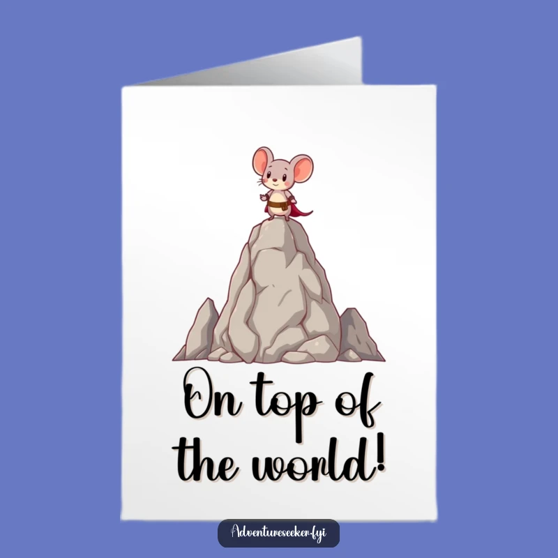 Free Printable Mouse Congrats Card - Summit Success - Funny Downloadable Gift