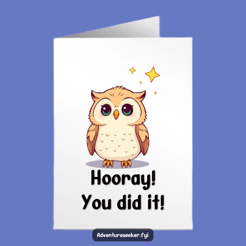 Free Printable Owl Congratulations Card: Reach for the Stars Downloadable
