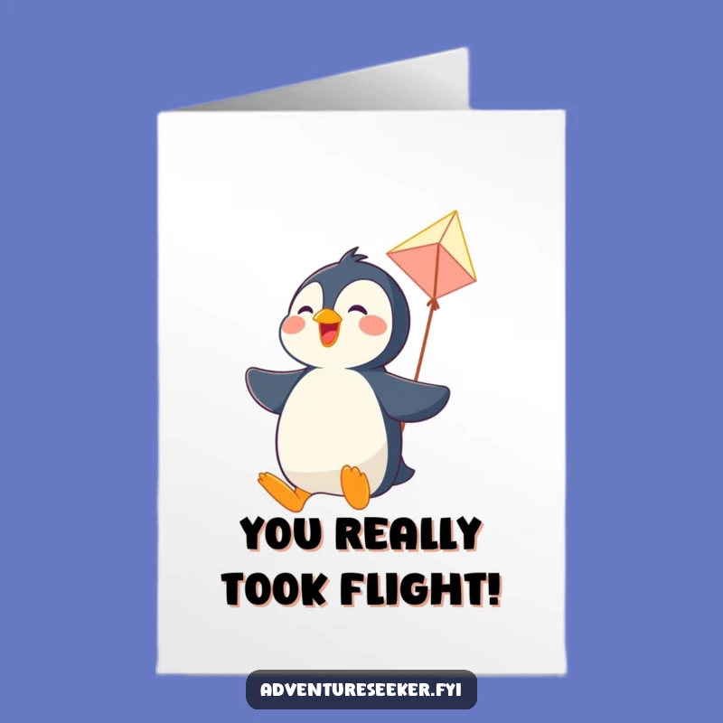 Celebrate their achievements with this free printable penguin congratulations card! Print at home to share their high-flying success.