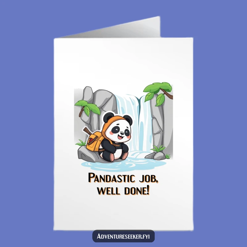 Free Printable Panda Congratulations Card: Adventurer's Reward Humorous Downloadable Gift