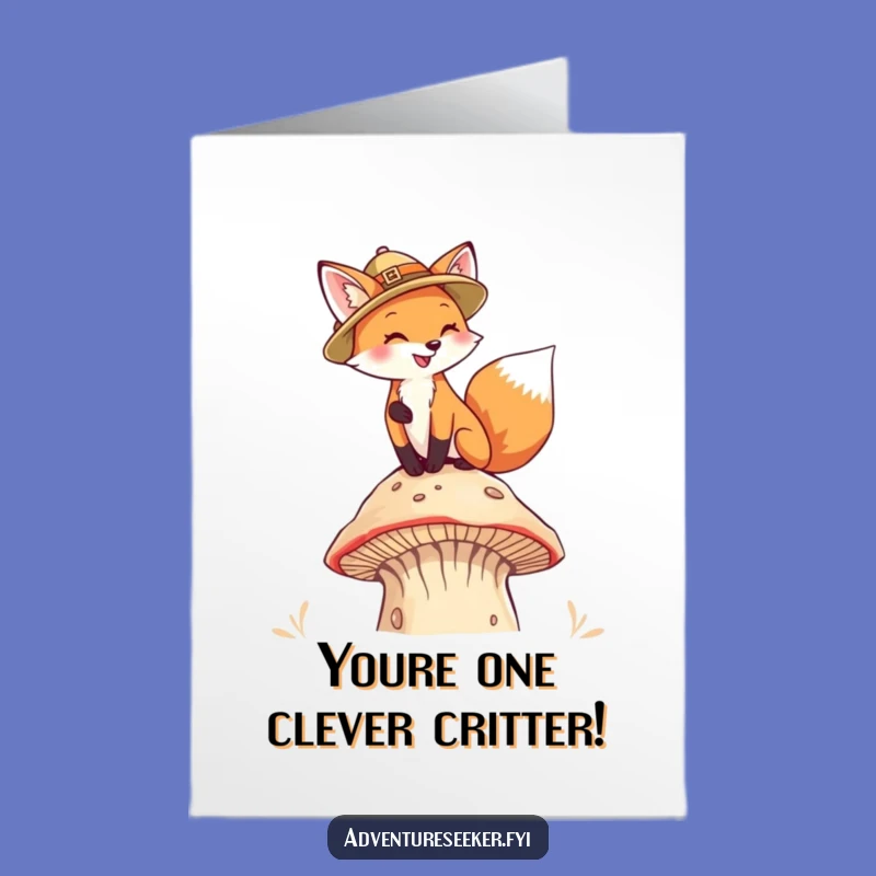 Free Printable Congrats Card: Fox's Summit, Humorous Achievement, Downloadable Message