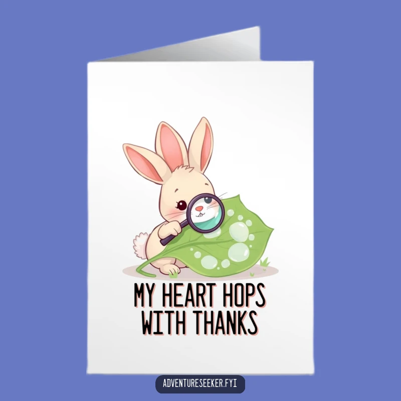 Free Printable Thank You Card: Curious Rabbit Gratitude, Downloadable Funny Note