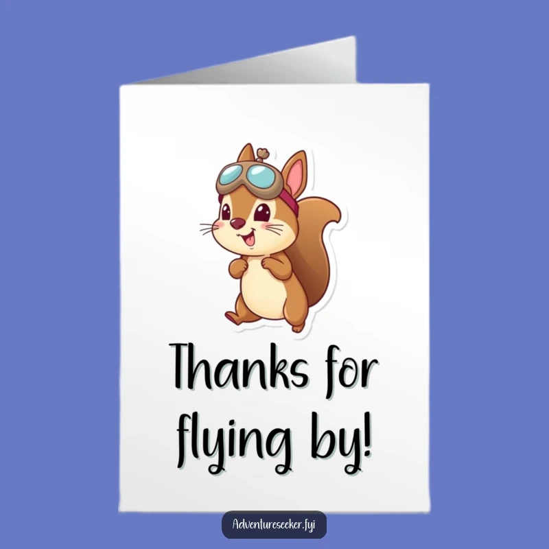 Free Printable Squirrel Pilot Thank You Card - Downloadable DIY Gift for Gratitude