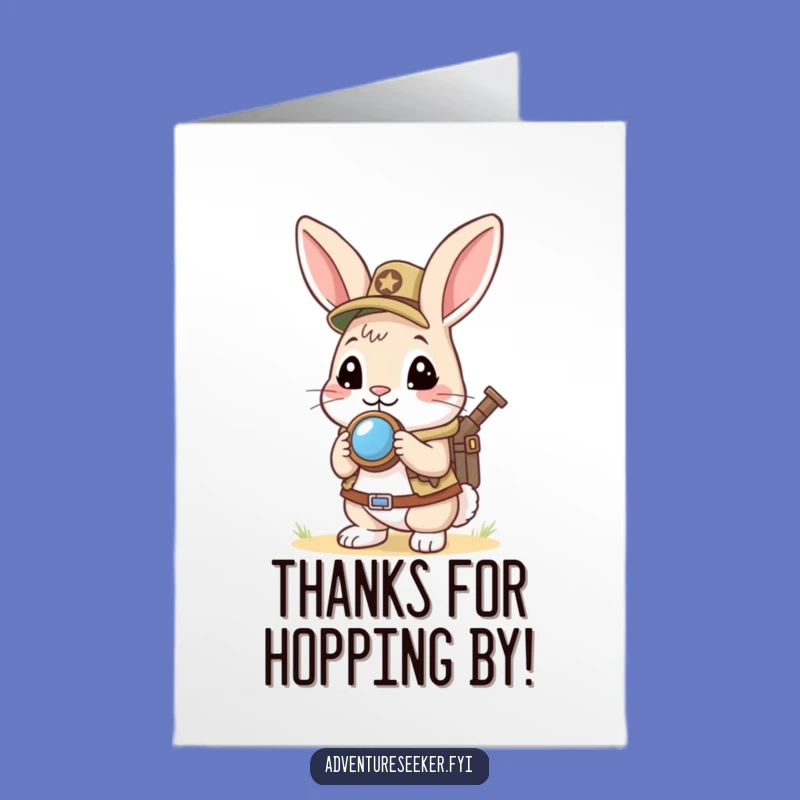 Free Printable Rabbit Thank You Card: Funny Scout Downloadable Gift for Eager Appreciation!