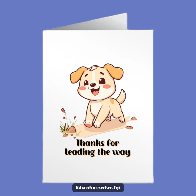 Free Printable Thank You Card: Dog's Grateful Trail, Fun Downloadable