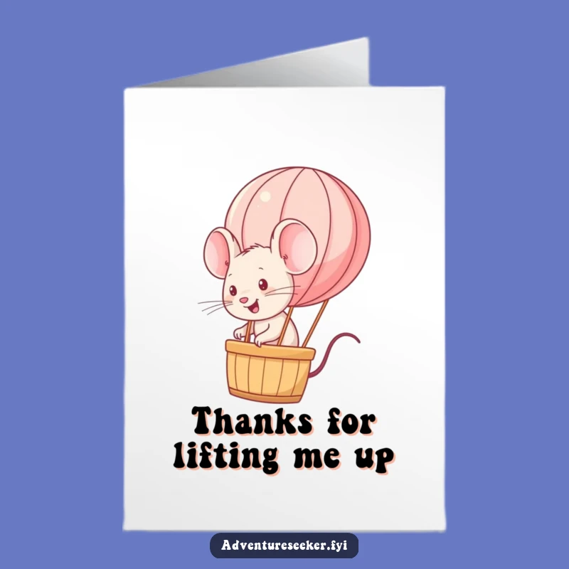Free Printable Thank You Mouse Card: High-Flying Thanks Downloadable